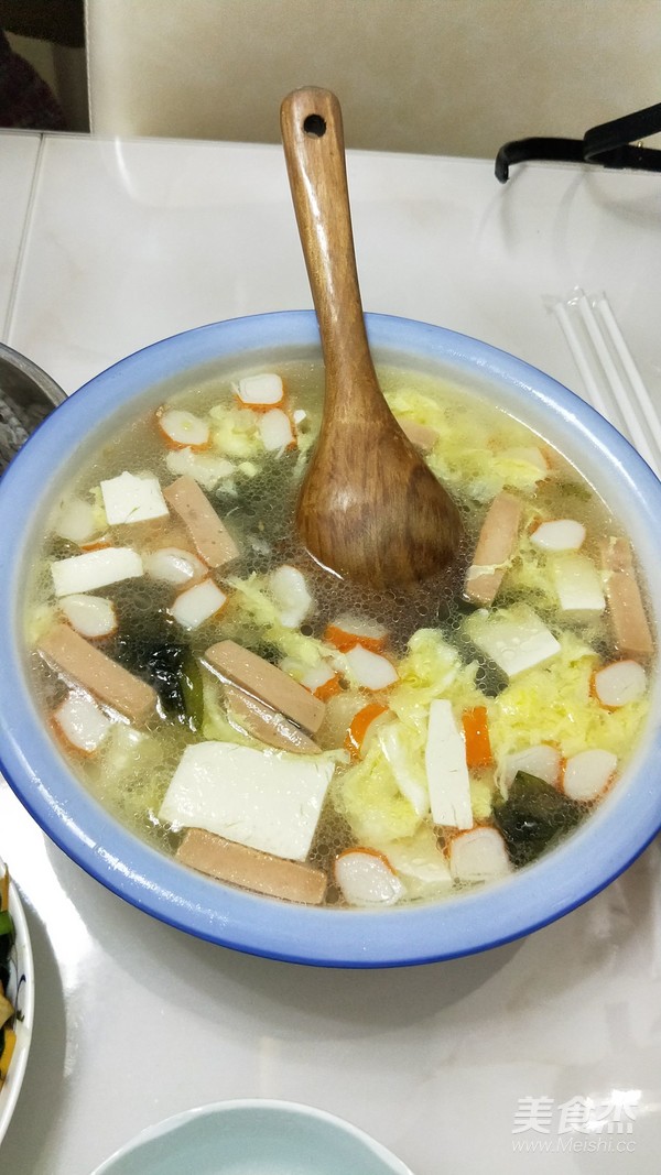 三鲜豆花汤的做法