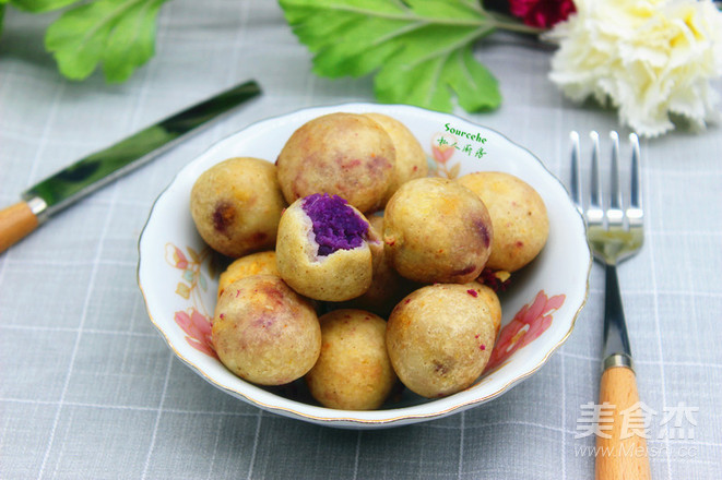 紫薯芋头丸子的做法_家常紫薯芋头丸子的做法【图】紫薯芋头丸子的