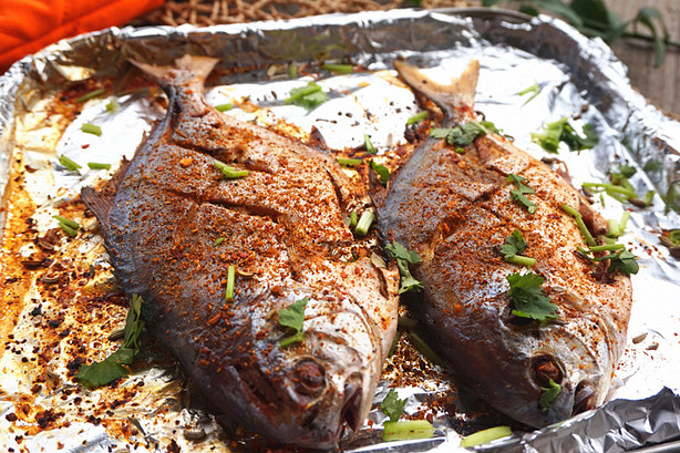 甜鹽蜜語在美食傑做過-烤鯧魚