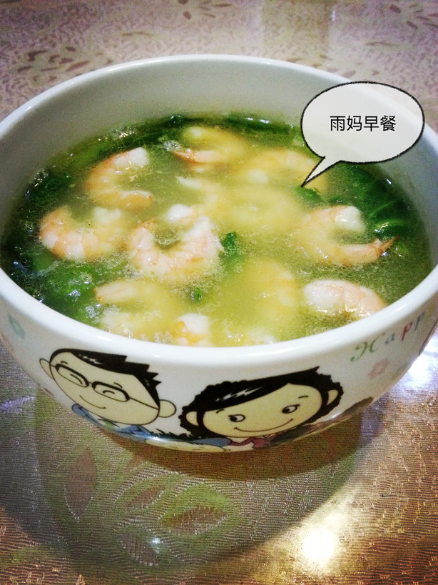 虾仁青菜汤图片