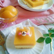 柠芒双拼小熊蛋糕