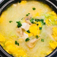 白菜豆腐粉丝汤