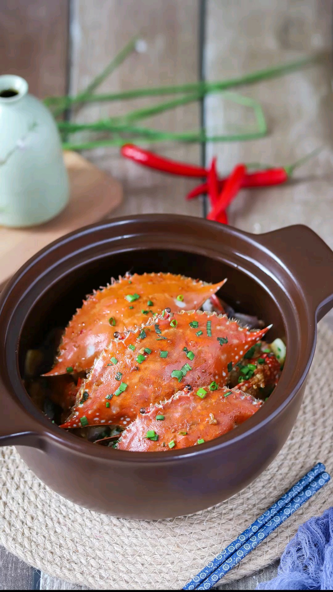 砂锅焗梭子蟹