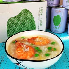 鲜虾豌豆砂锅粥